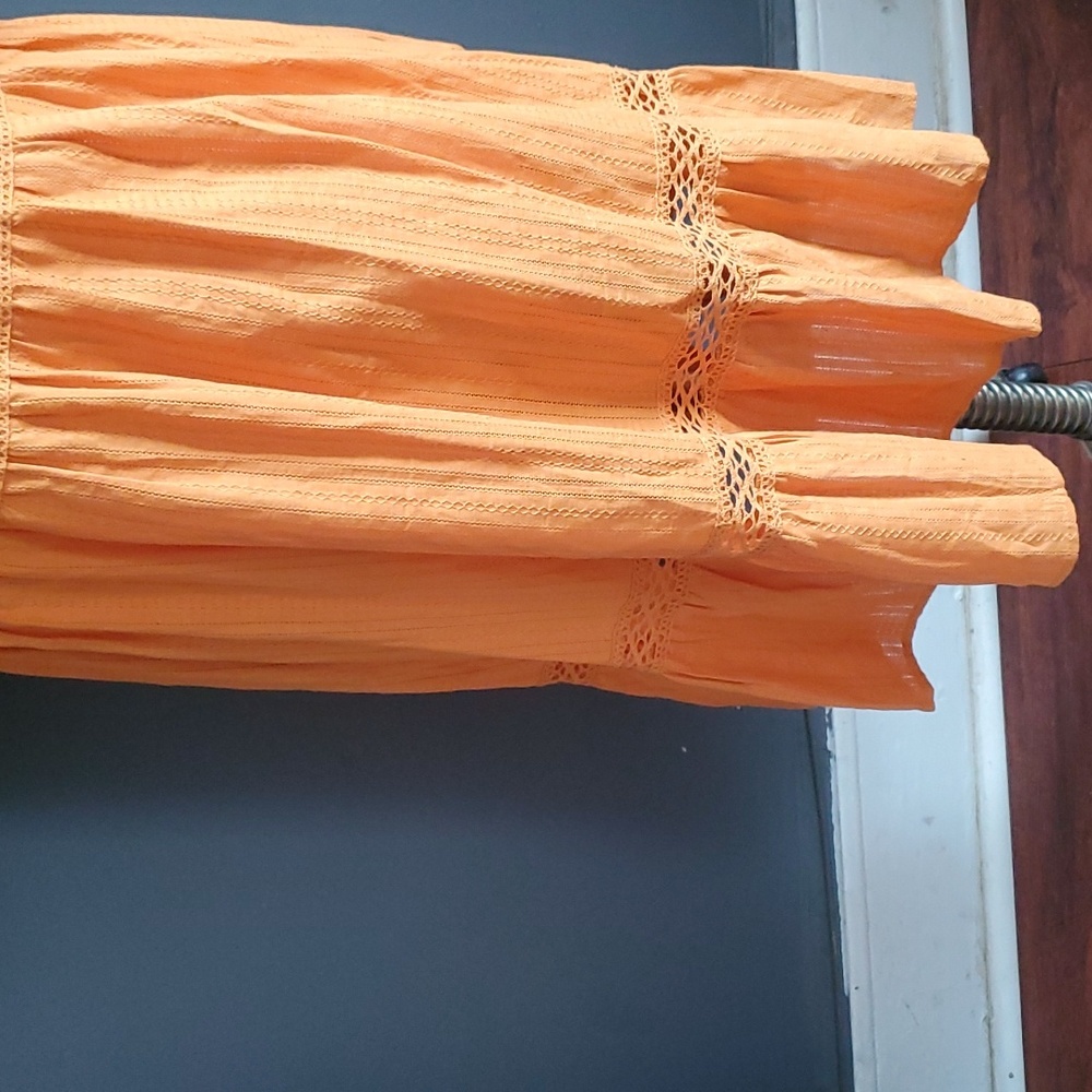 Knox Rose woman's orange buttondown dress size M - Picture 9 of 14